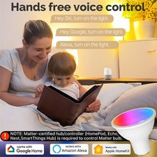 MOES Smart Matter WiFi GU10 LED Light Bulbs CW&RGB Dimmable 5W Voice APP Control — image 3