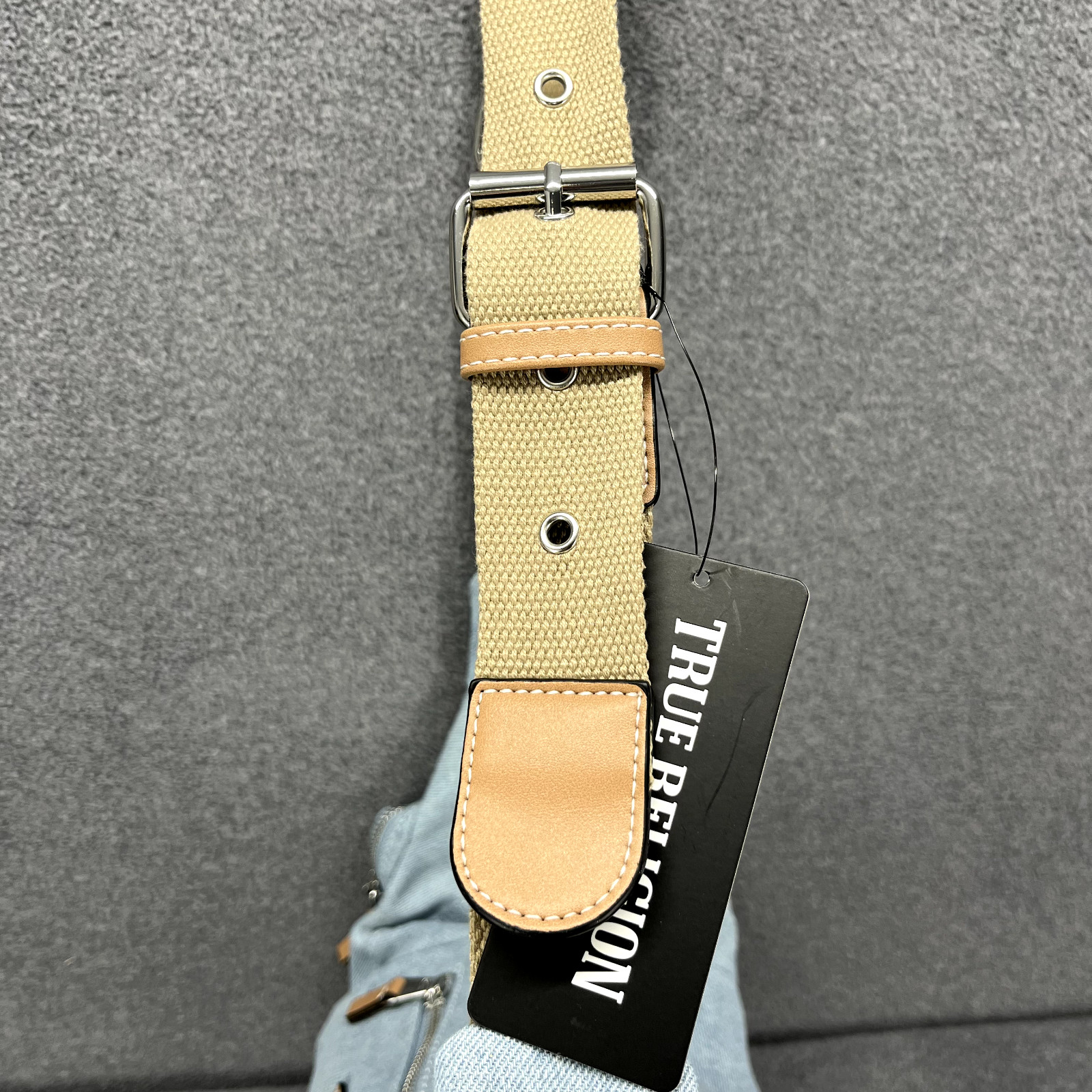 True Religion Boho Crossbody bag Womens Purse Light Blue Shoulder thumbnail 7