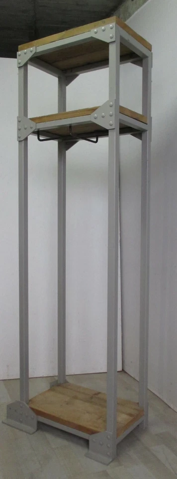 Armadio a giorno/scaffalatura in ferro e legno - stile industriale - industrial - Immagine 3 di 4