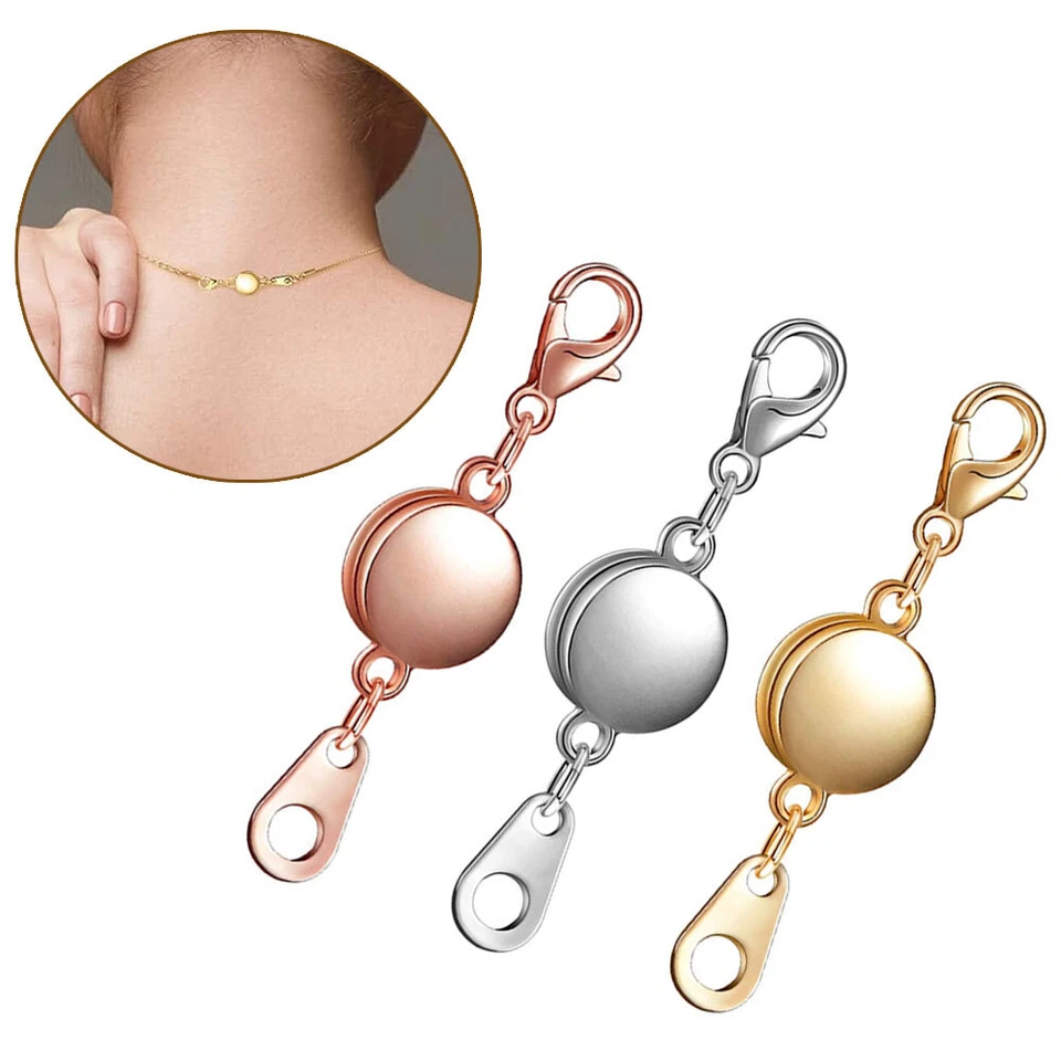 Strong Magnetic Lobster Clasps Jewelry Necklace Converter Hook Extender-Closure - Image 4 of 4