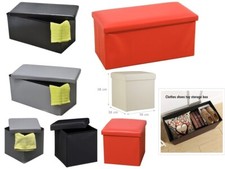 Storage box Foldable Ottoman Seat Toy Storage Box Foot Stool bench home stool