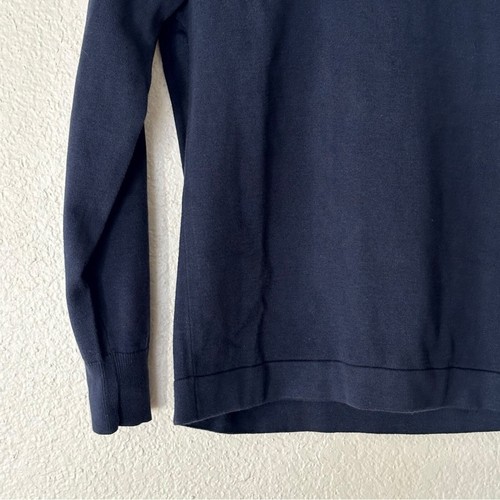 J. Crew Factory Sweater Mens 100% Cotton Crewneck Lightweight Navy Blue XS NEW - Picture 5 of 7