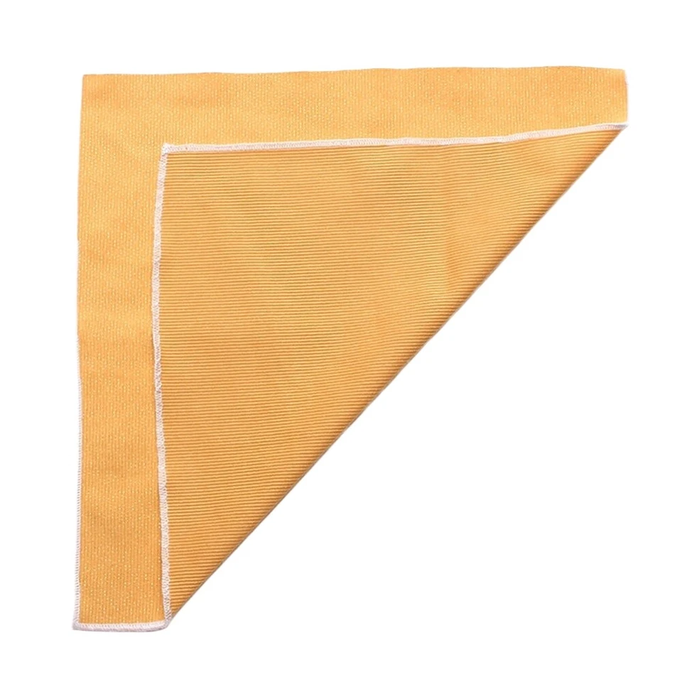 Pañuelo cuadrado de bolsillo a rayas de algodón liso para hombres boda fiesta negocios pañuelo Foto 2 de 2