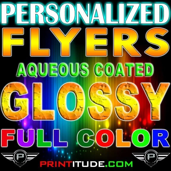 250 PERSONALIZED 8.5" X 11" FLYERS FULL COLOR 100LB GLOSSY 8.5X11 FLYER 1 Sided - Image 1 of 1