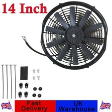14 Inch 80W High Power Electric Car Engine Radiator Cooling Fan 12V w/ Mount Kit