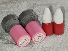 Letter Stamps Self Inking, 2Pcs Character T Alphabet Teacher Stamp, Pink