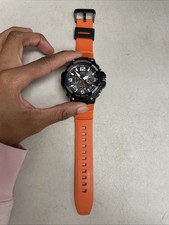 Casio MCW100H-4A Mens Analog Watch Heavy Duty Orange 100M WR Chronograph Used