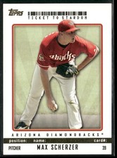 2009 Topps Ticket to Stardom Max Scherzer #39 Gold /50 Arizona Diamondbacks