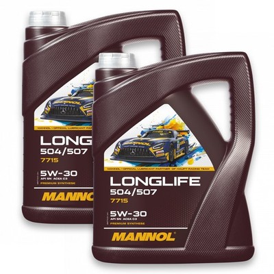 2x 5L Mannol Longlife 5W-30 Motoröl API SN VW 504.00 507.00 BMW LL-04 MB 229.51