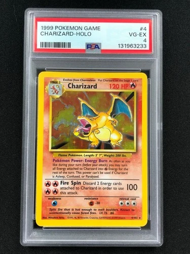 Pokemon 1999 Charizard Holo 4/102 PSA 4