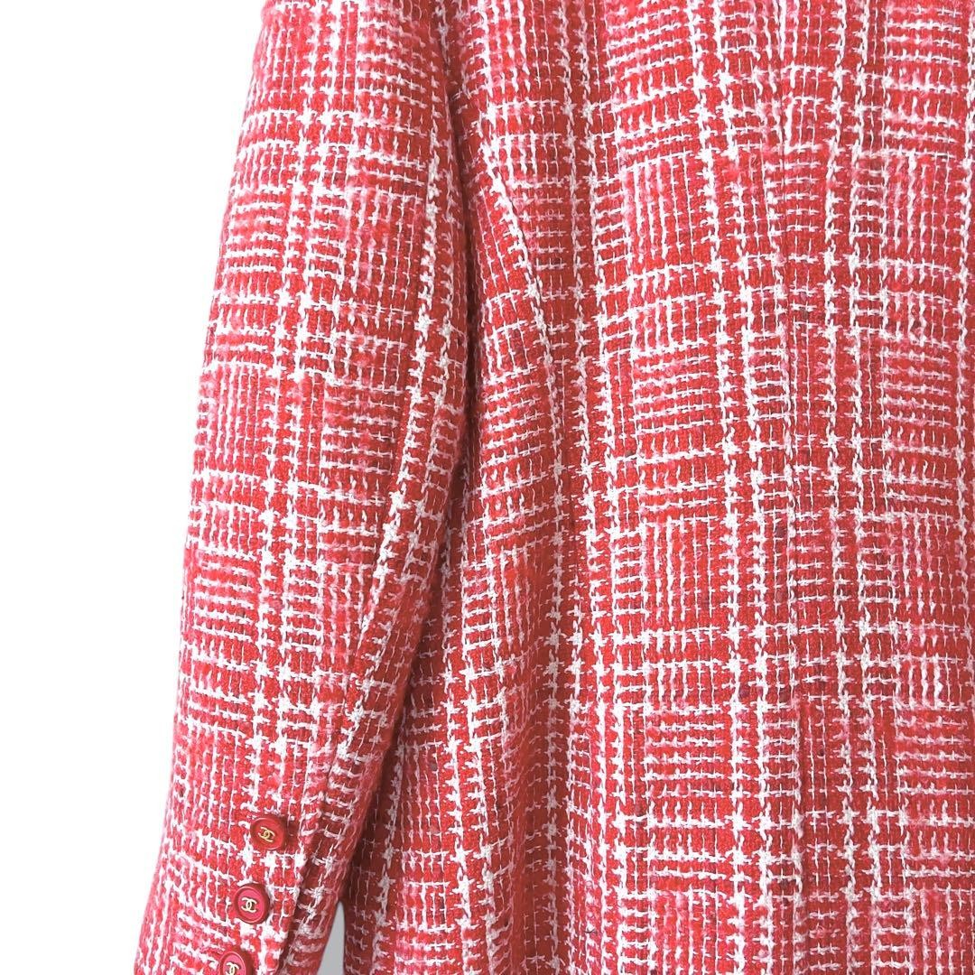 Good Condition Chanel Coco Mark Button Wool Tweed… - image 13