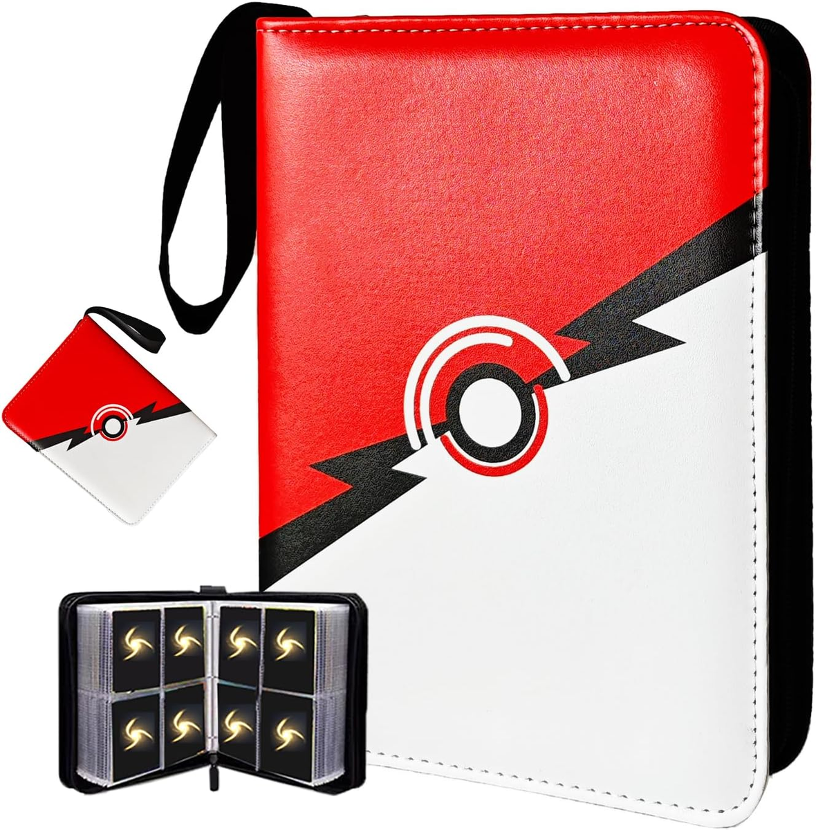 Trading Card Binder 4 Pocket, 400 Pockets Zipper Card Book Album with 50  Removab | eBay
