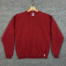 VTG Russell Athletic Pullover Sweatshirt Youth L Dark Red USA Made NWT NEW