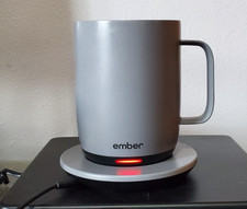 Ember Temperature Control 14 Oz, Heated Coffee Mug Gray Used No Box