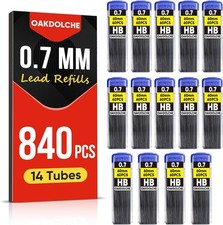 840 pcs Lead Refills, 0.7mm Mechanical Pencil Lead HB, Break Resistant Pencil