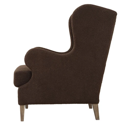 Uttermost Serpentine Brown Fabric Accent Chair - Picture 2 of 6