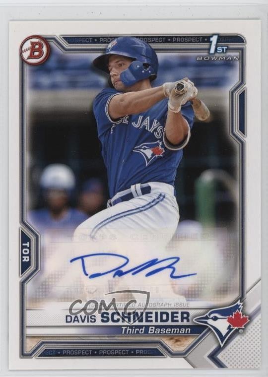 2021 Bowman Paper Prospect Auto Davis Schneider #PAPR-DS Auto y1g