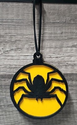 Halloween Spider & Black Cat Ornament - 3'' Layered Wood Laser Cut - Hand Painted