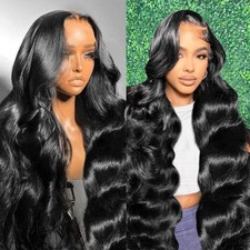 13x6 Lace Front Human Hair Wig 28" 200 Density Body Wave HD Lace Pre-Plucked