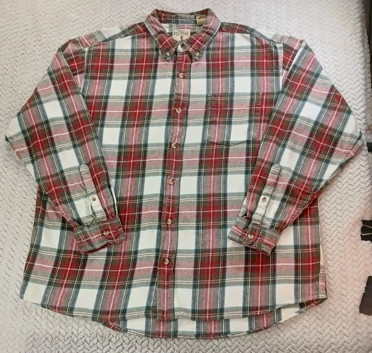 Red Head Brand Co. Men’s Long Sleeve Plaid Flannel Shirt Thick XL Excellent Cond