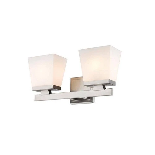 Z-Lite Astor 16" 2-Light Brushed Nickel Vanity Light w/Etched Opal Glass Shades - Picture 3 of 6