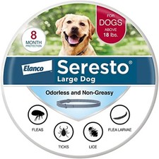 Seresto Flea  Tick Collar LARGE DOGS 18 lbs - 8 Month Protection