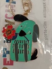 NEW Pet Keychains Dog Holding Flower
