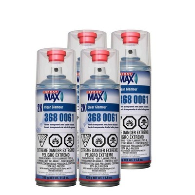 Spray Max 2K High Gloss Clearcoat Aerosol 4 Pack Automotive Finish