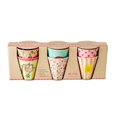 Rice Small Melamine Children's Cups - Multi - Pack of 6