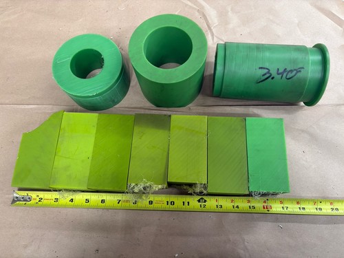 Oil Filled Nylon tubing And Blocks various lengths lot of 10 Pieces, Green