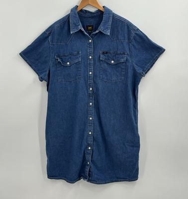 white christmas dresses Sau Lee Billie Denim Mini Dress in Blue main image 1