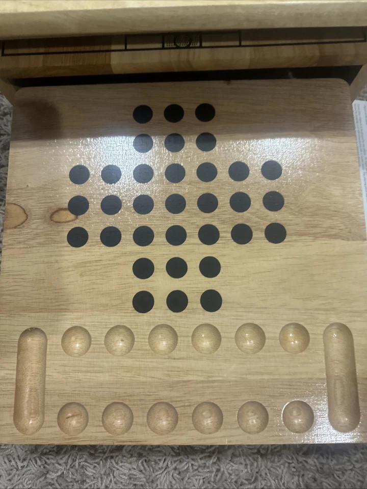 Deluxe Wooden Game House 10 In 1 Board Game Chess Checkers-New-Open Box-Read - Image 4 of 4