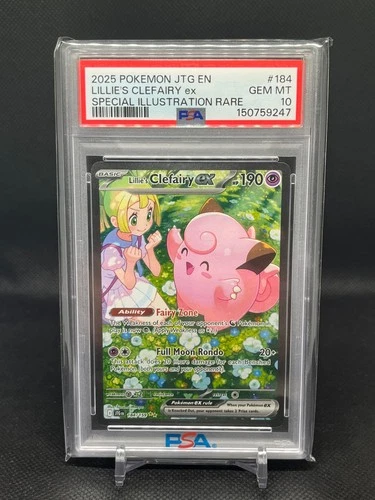 2025 POKEMON JTG EN-JOURNEY TOGETHER #184 LILLIE'S CLEFAIRY EX PSA 10