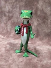 Rare Vintage Geico Insurance Ad Gecko Lizard Mascot 2008 Christmas Figurine 4"