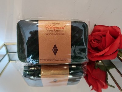 Charlotte Tilbury Hollywood Mini Pinsel Set Grün Samt Etui / Clutch
