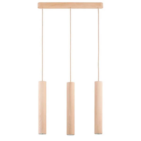 HäNgelampe Skandinavisch Esstisch Holz GU10 L:52 Cm Pendelleuchte Wohnzimmer-image