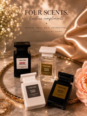 Tom Ford Eau de Parfum 4pc Travel Spray Set 7.5ml Fabulous Santal Blush