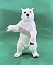 VTG 5" Ceramic Standing Polar Bear Figurine, Glossy White Hand-Painted Hobbyist