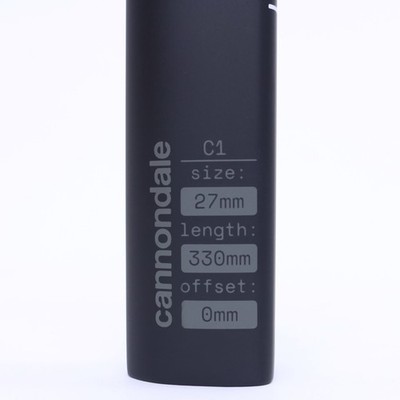 Cannondale C1 Aero 27 Smart Carbon Seatpost 330mm 0mm Offset