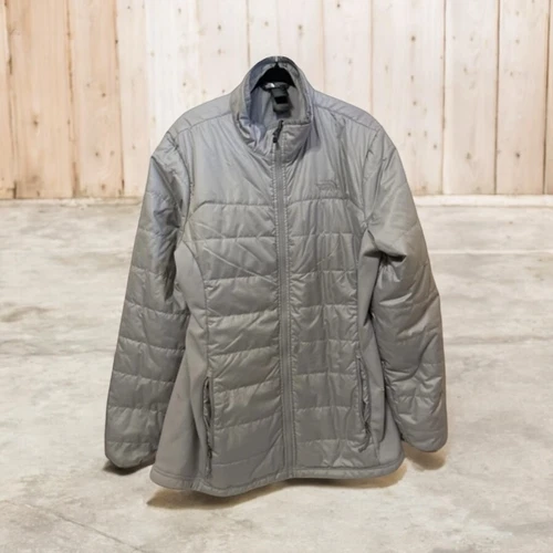 OFF WHITE Columbia cappotto donna puffer taglia media piumino bianco sporco giacca tasche zip