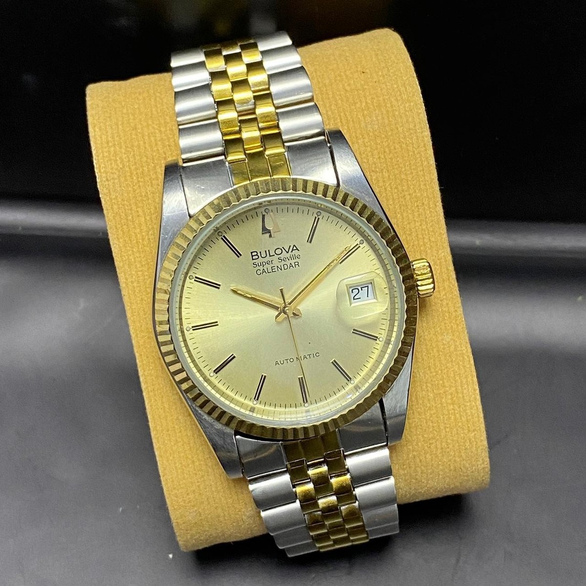 3/17☆BULOVA SUPER SEVILLE CALENDAR 腕時計 AUTOMATIC ブローバ 