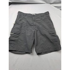 Wrangler Outdoor Series Mens Gray Nylon Cargo Hiking Shorts Size 38 NW924AS