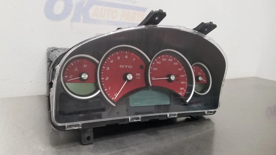 05 PONTIAC GTO 6.0L AT SPEEDOMETER INSTRUMENT GAUGE CLUSTER RED 92172960 - Изображение 4 из 4