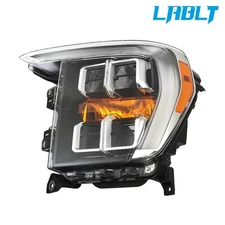 LABLT Left Side LH Headlights LED For 2021 2022 Ford F150 XLT Lariat Quad W/ DRL