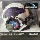 Ray Lewis Autographed Baltimore Ravens  Lunar Mini Helmet- Beckett W *Purple