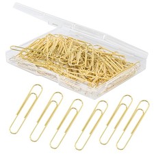 100pcs Gold Paper Clips,Large Paper Clip 2 Inch Jumbo Paperclips,Smooth Heavy...