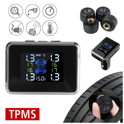 #ad Auto Security Alarm Car TPMS Cigarette Lighter Sensors Wireless Universal $53.54