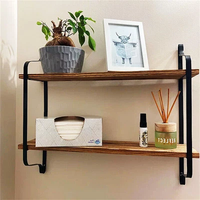Vintage Schweberegal Wandboard Holz Bad Wandregal Bücherregal Wand Küche 60 cm  - Bild 1 von 4