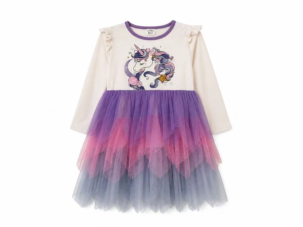 open lace back dress Unicorn Party Dress  What A Princess LLC