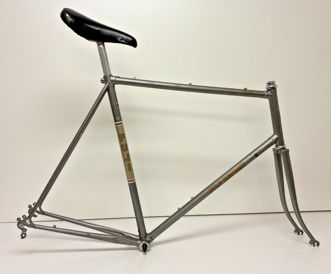 Vintage 1984 Fuji Espree 62cm C-C Lugged Valite Steel Road Frame
